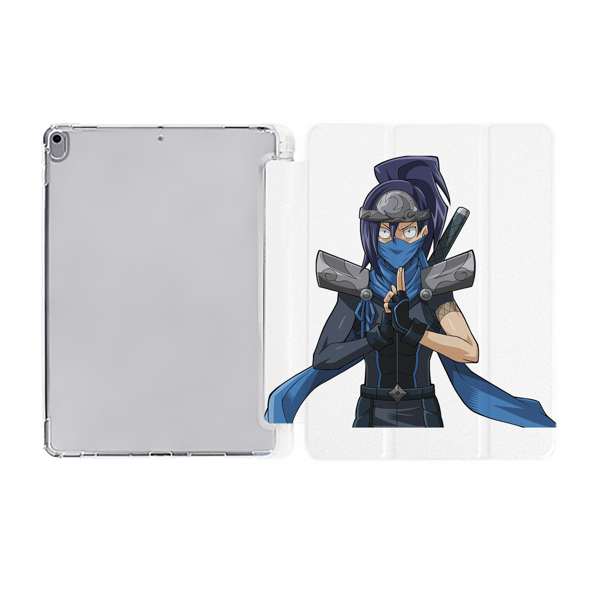 （画像用） 遊☆戯☆王 Yu-Gi-Oh! IPad ケース ペン収納付き 三つ折りスタンド PUレザー×シリコン 対応機種9.5/10.5/10.9インチ